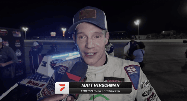 Matt Hirschman's Victory Lane interview at Seekonk Speedway